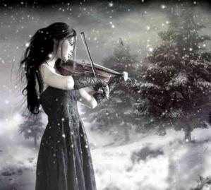 Musique femme neige