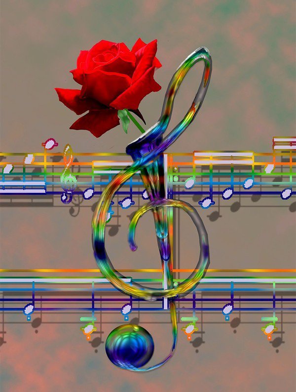 Musique fleur note