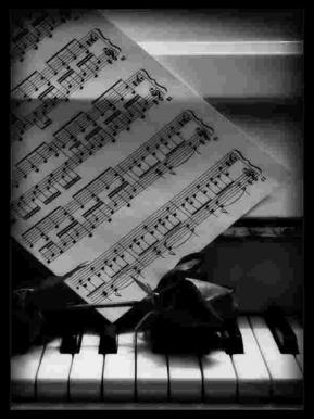 Musique piano fleur